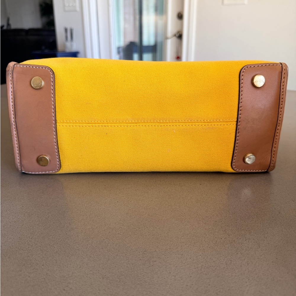 Michael Kors Yellow Canvas Shoulder Hand Bag & Travel Pouch | Summer Style - Picture 5 of 10